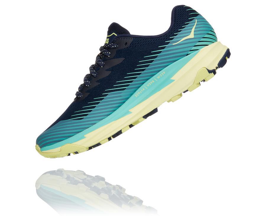 Tenis Hoka One One Trail Mujer Negros/Verde Menta - Torrent 2 - ZDIM54806